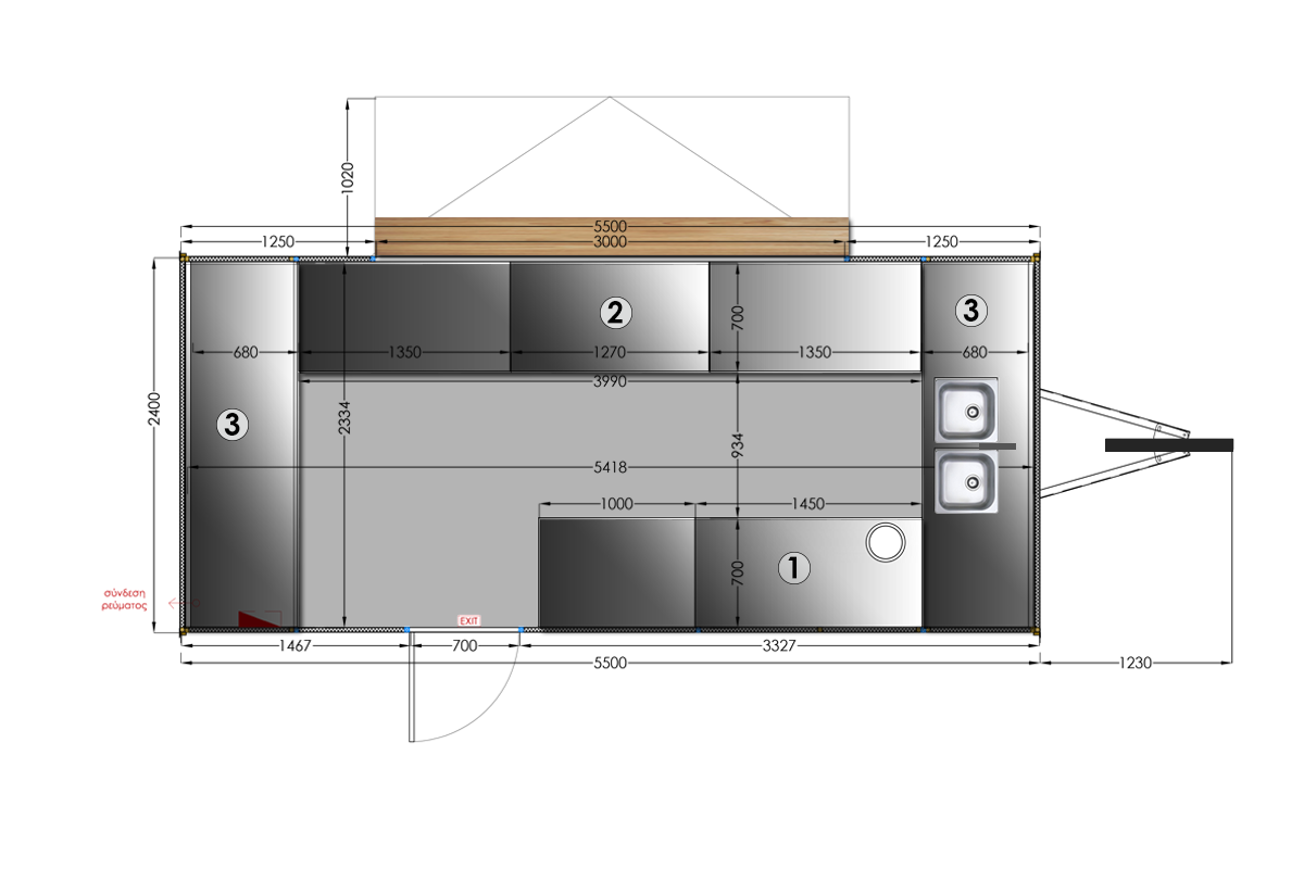 Κατασκευή ρυμουλκούμενης Καντίνας CAHEEBA