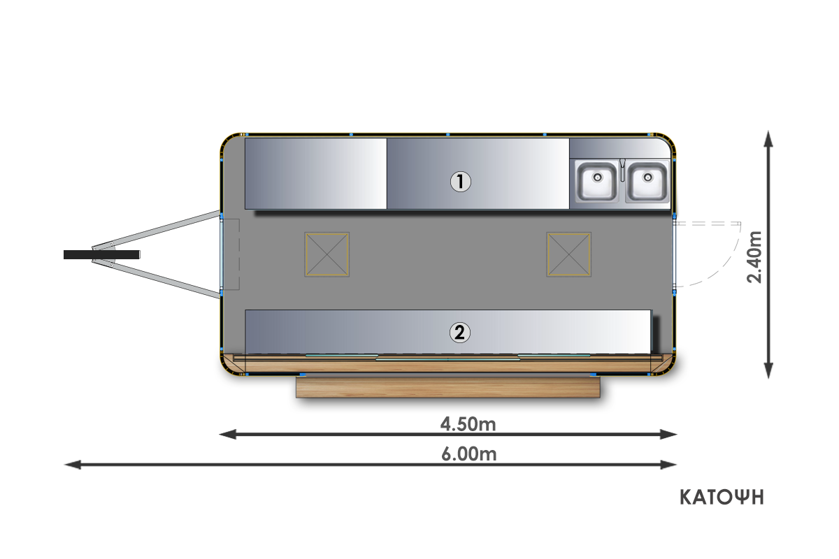 Κατασκευή ρυμουλκούμενης Καντίνας CAHEEBA