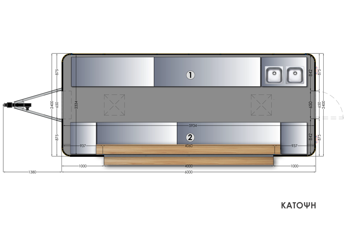 Κατασκευή ρυμουλκούμενης Καντίνας CAHEEBA