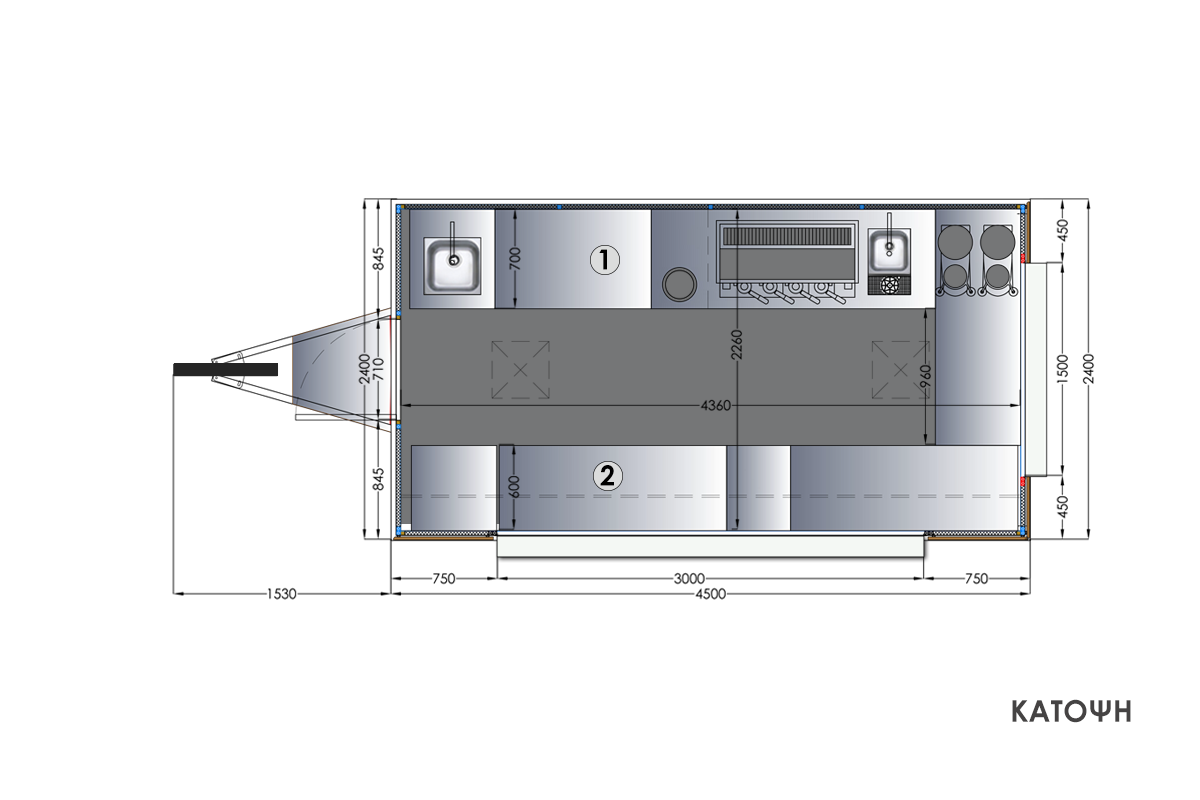 Κατασκευή ρυμουλκούμενης Καντίνας CAHEEBA