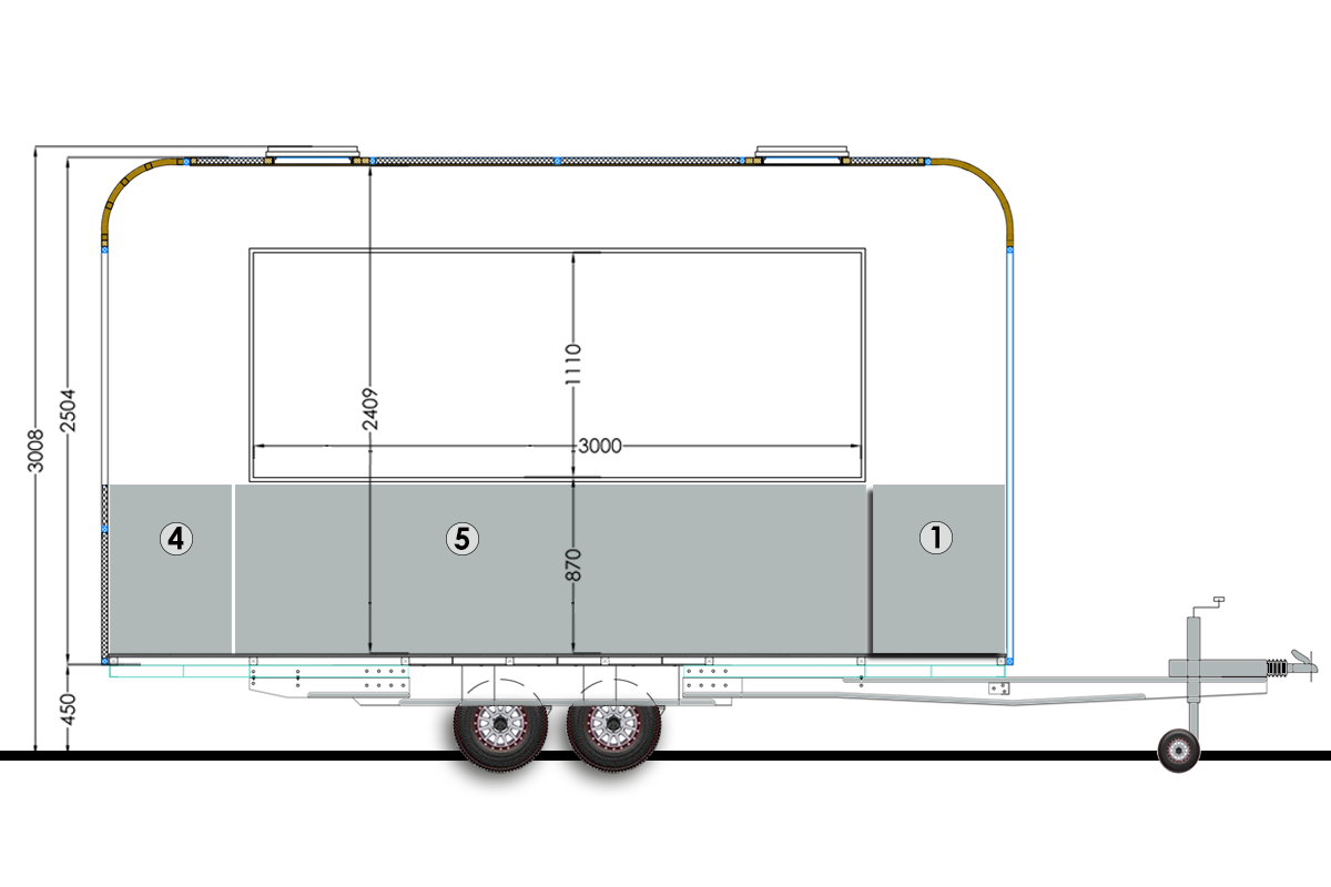 Κατασκευή ρυμουλκούμενης Καντίνας CAHEEBA