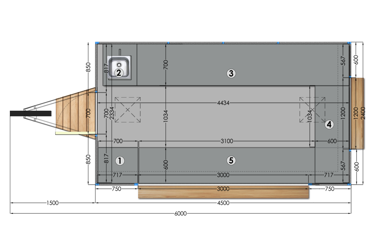 Κατασκευή ρυμουλκούμενης Καντίνας CAHEEBA