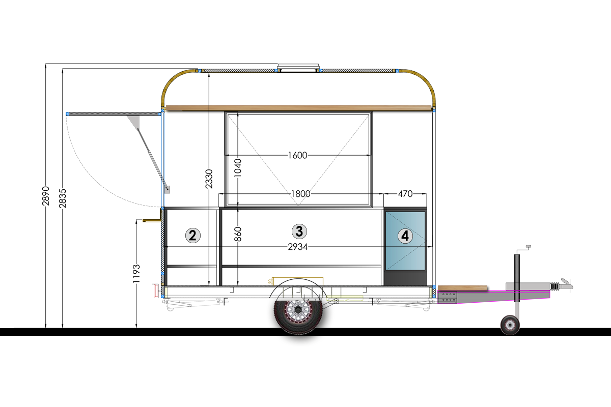 Κατασκευή ρυμουλκούμενης Καντίνας CAHEEBA